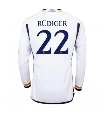 Real Madrid Antonio Rudiger #22 Hemmatröja 2023-24 Långärmad